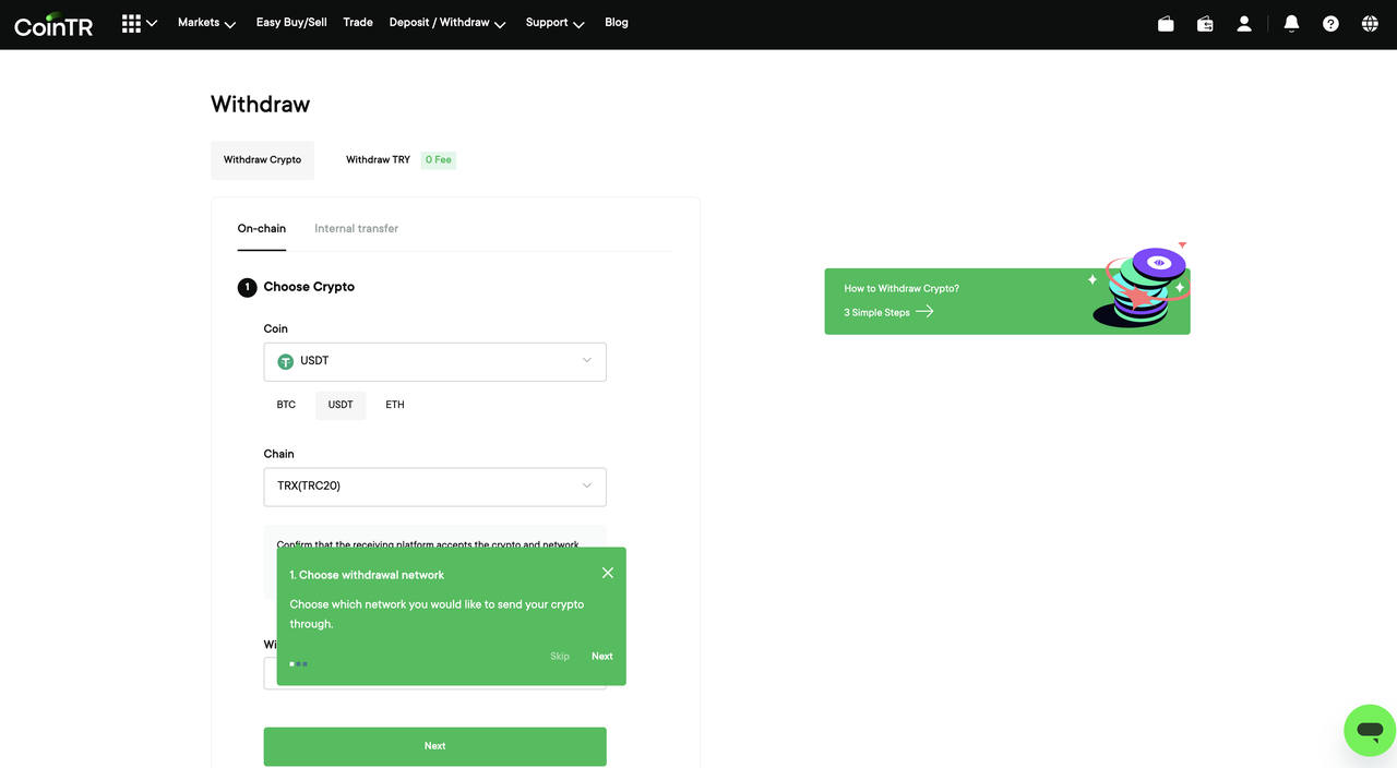 How to Withdraw Crypto on CoinTR Website? image 2